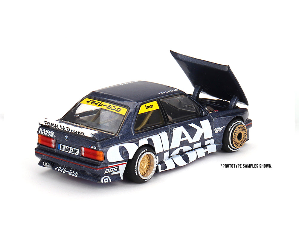 (PRE ORDER) Kaido House x Mini GT 1:64 BMW M3 (E30) Kaido Works V1 – Dark Blue