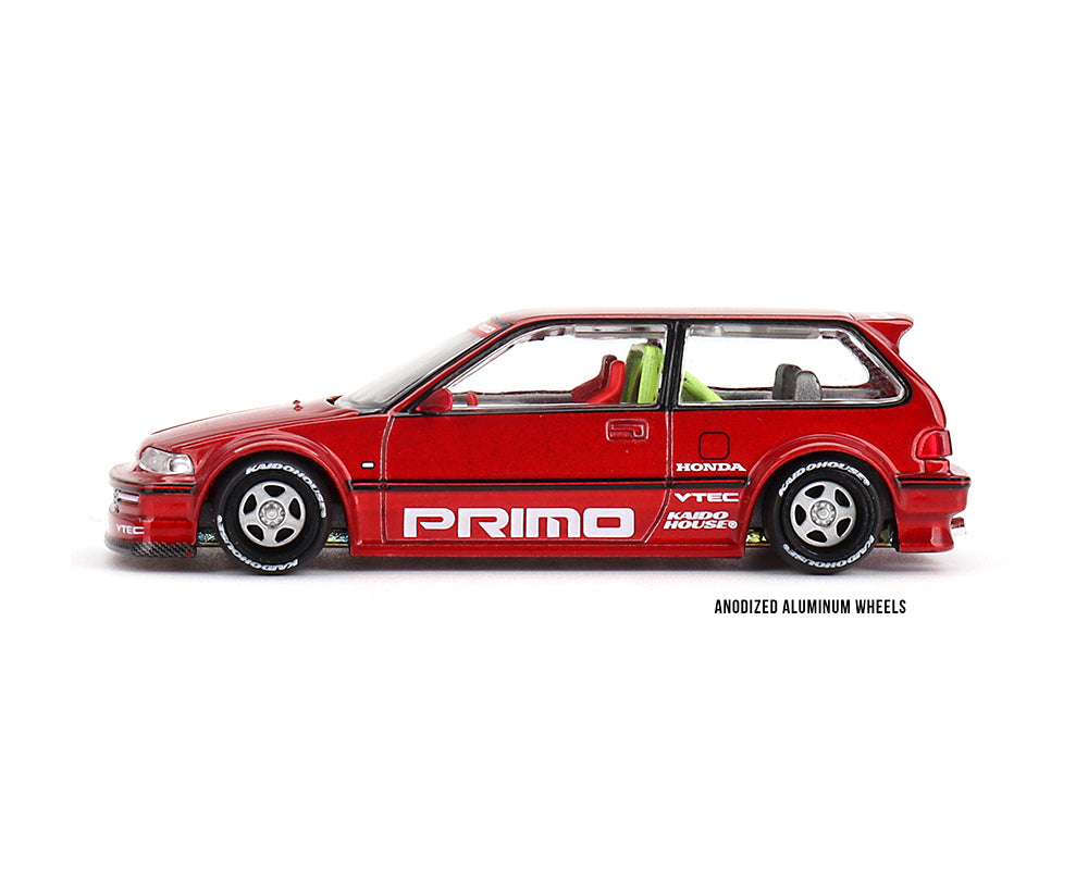 (COMING SOON) Kaido House x Mini GT 1:64 Honda Civic (EF) Kaido Works V2- M Red