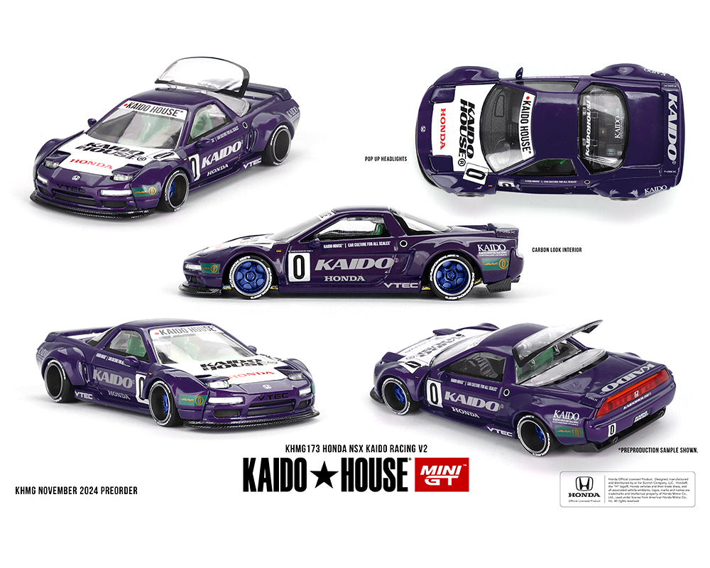 (COMING SOON) Kaido House x Mini GT 1:64 Honda NSX Kaido Racing V2 – Purple