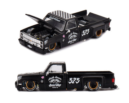 (COMING SOON) Kaido House x Mini GT 1:64 Chevrolet Silverado Dually Hot Rod V1 – Flat Black