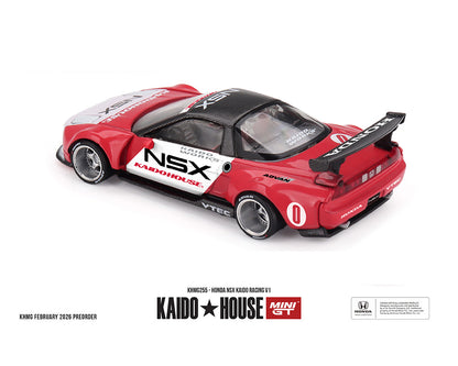 (COMING SOON) Kaido House x Mini GT 1:64 Honda NSX Kaido Racing V1 – Red/White