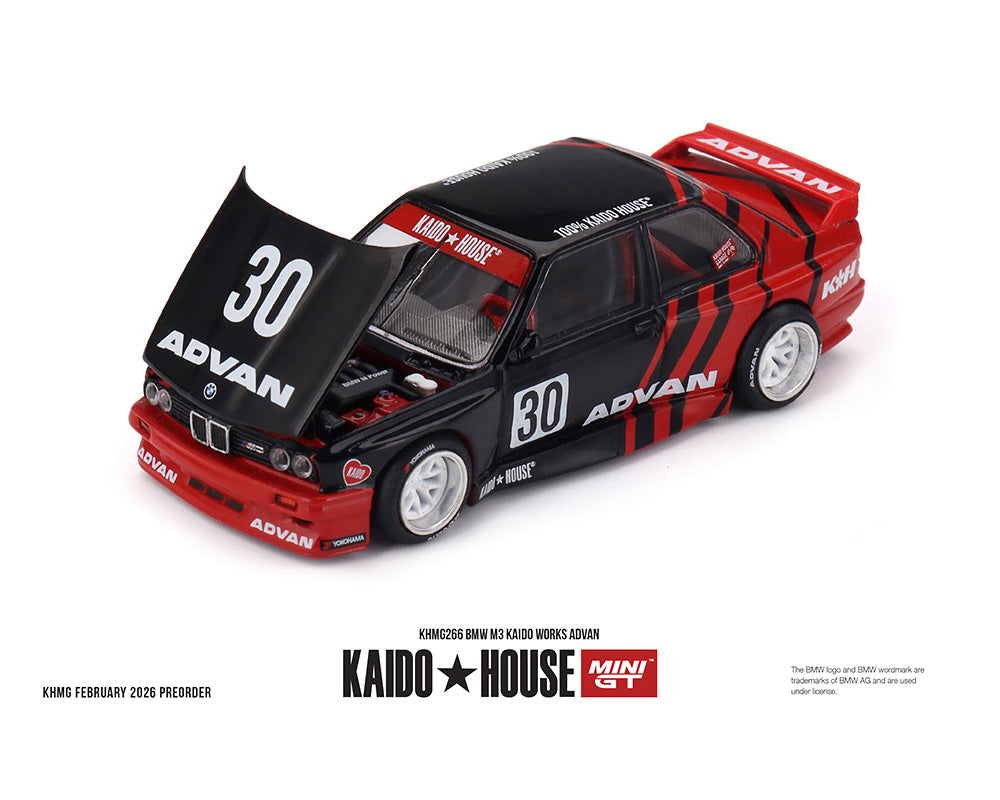(COMING SOON) Kaido House x Mini GT 1:64 BMW M3 Kaido Works Advan – Black/Red