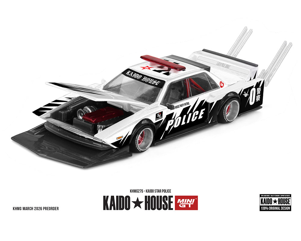 (COMING SOON) Kaido House x Mini GT 1:64 Kaido Star Police – White – Limited Edition