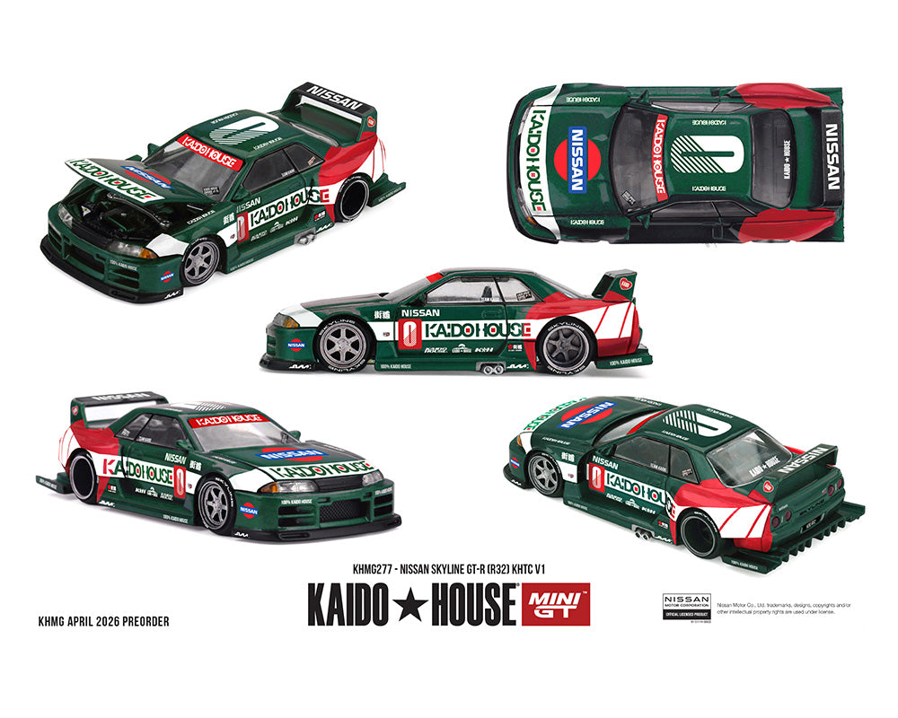 (COMING SOON) Kaido House x Mini GT Nissan Skyline GT-R (R32) KHTC V1 – Green