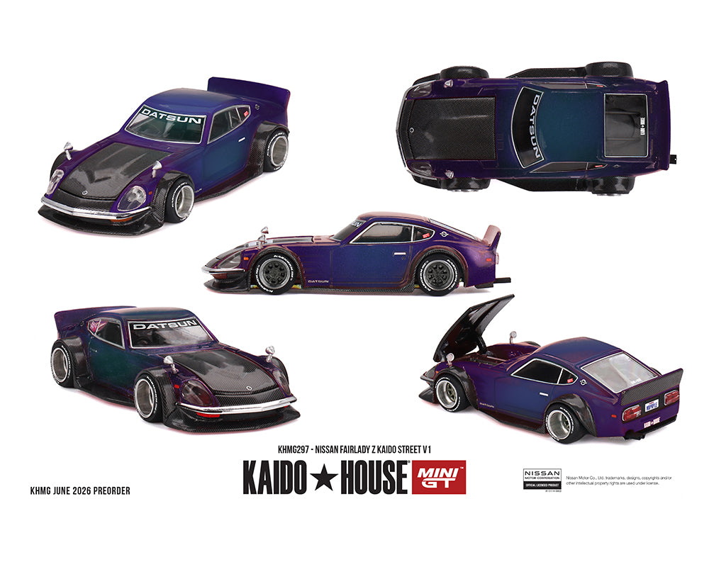 (COMING SOON) Kaido House x Mini GT 1:64 Nissan Fairlady Z Kaido Street V1 – Limited Edition