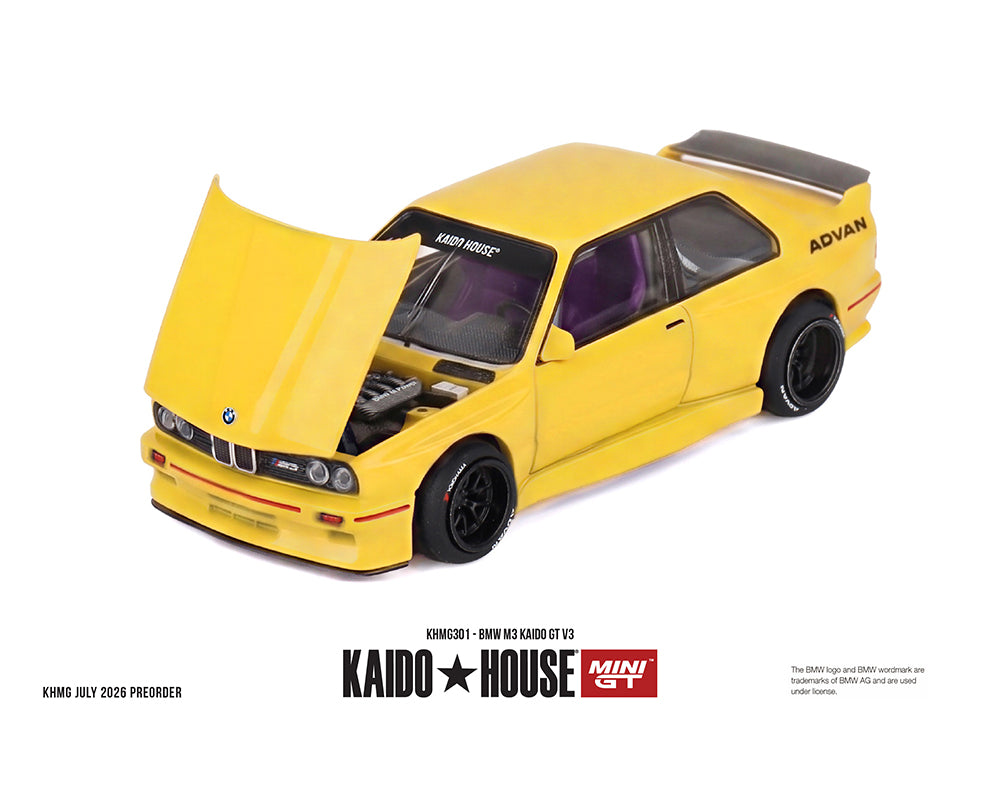 (COMING SOON) Kaido House x Mini GT 1:64 BMW M3 Kaido GT V3 ADVAN – Yellow