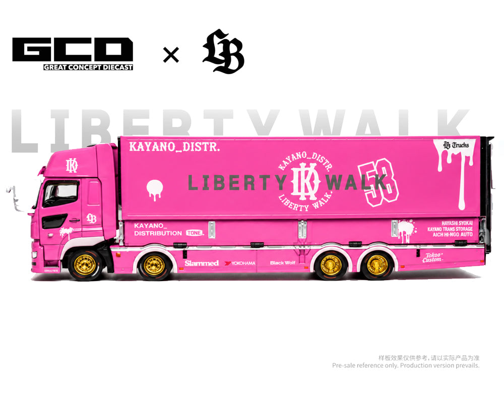 (COMING SOON) GCD 1/64 LBWK HINO700 LB Truck -Pink – Special Edition