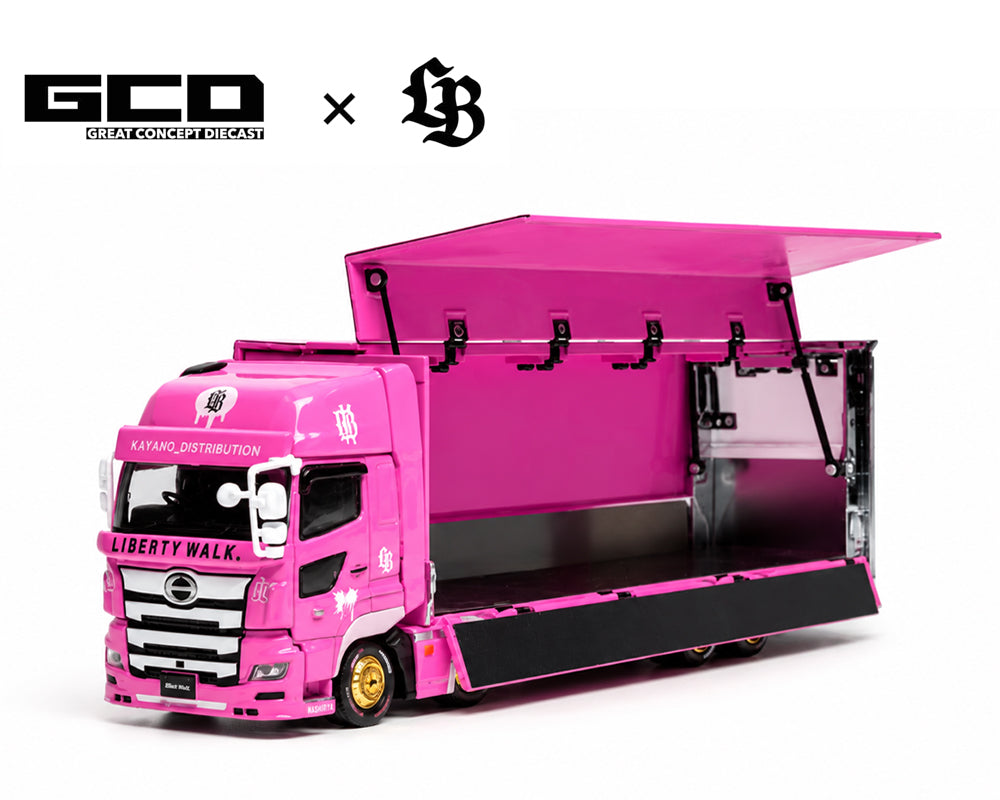 (COMING SOON) GCD 1/64 LBWK HINO700 LB Truck -Pink – Special Edition