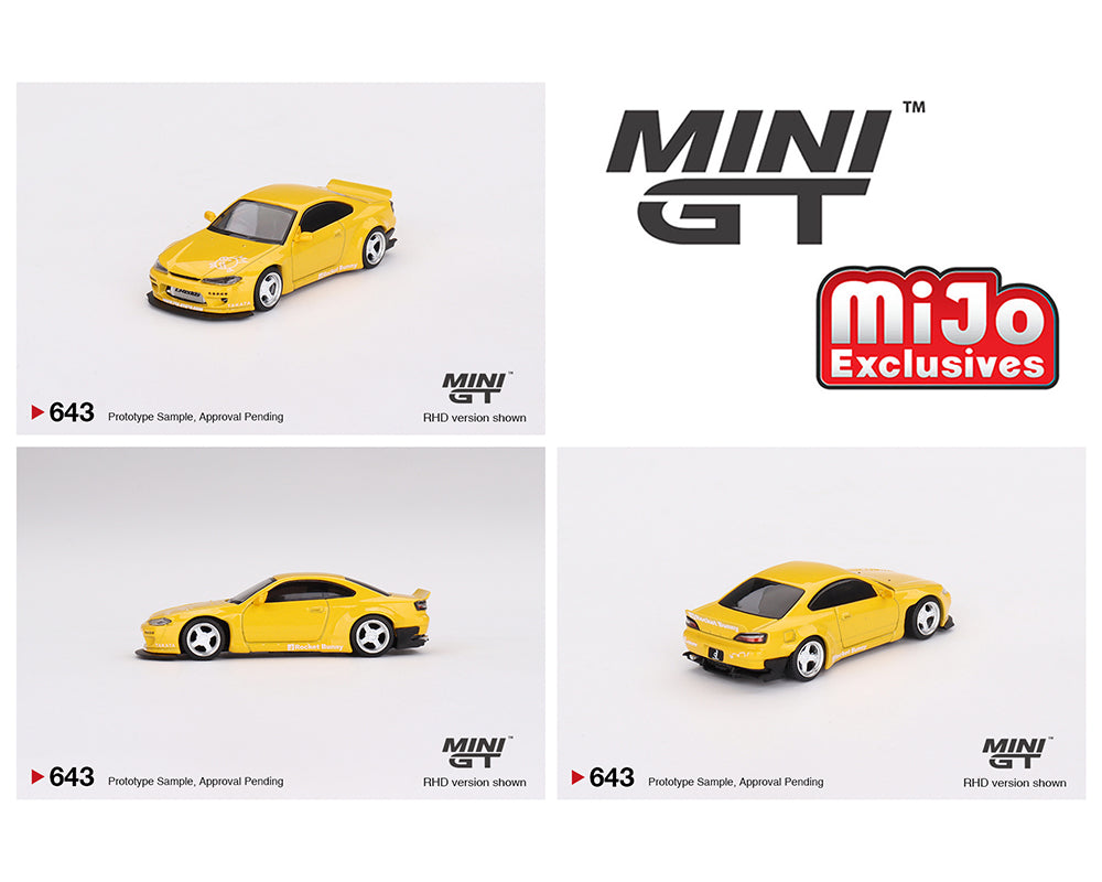 MINI GT 1/64 Nissan Silvia (S15) Rocket Bunny Bronze Yellow