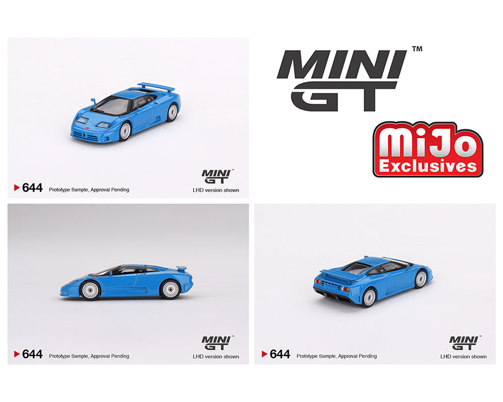 MINI GT 1/64 Bugatti EB110 GT Blu Bugatti