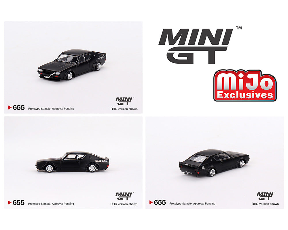 MINI GT 1/64 Nissan Skyline Kenmeri Liberty Walk – Matt Black – MiJo Exclusives