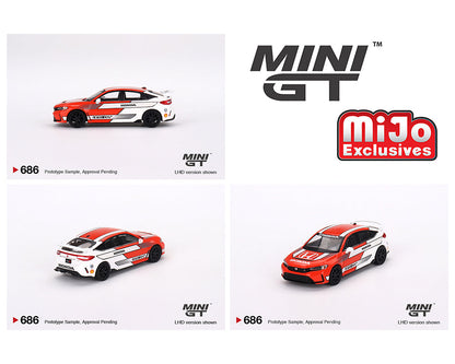 (PRE ORDER) MINI GT 1/64 2023 Honda Civic Type-R Pace Car Red White