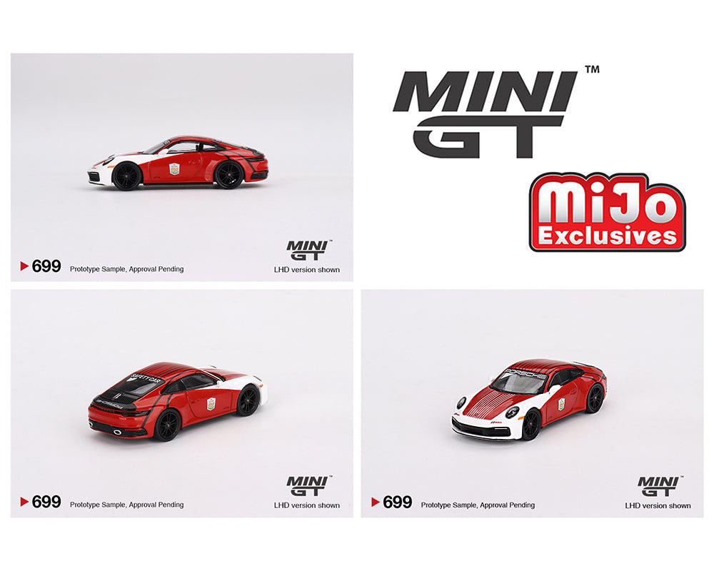 MINI GT 1/64 Porsche 911 (992) Carrera S Safety Car 2023 IMSA Daytona 24Hr. – MiJo Exclusives