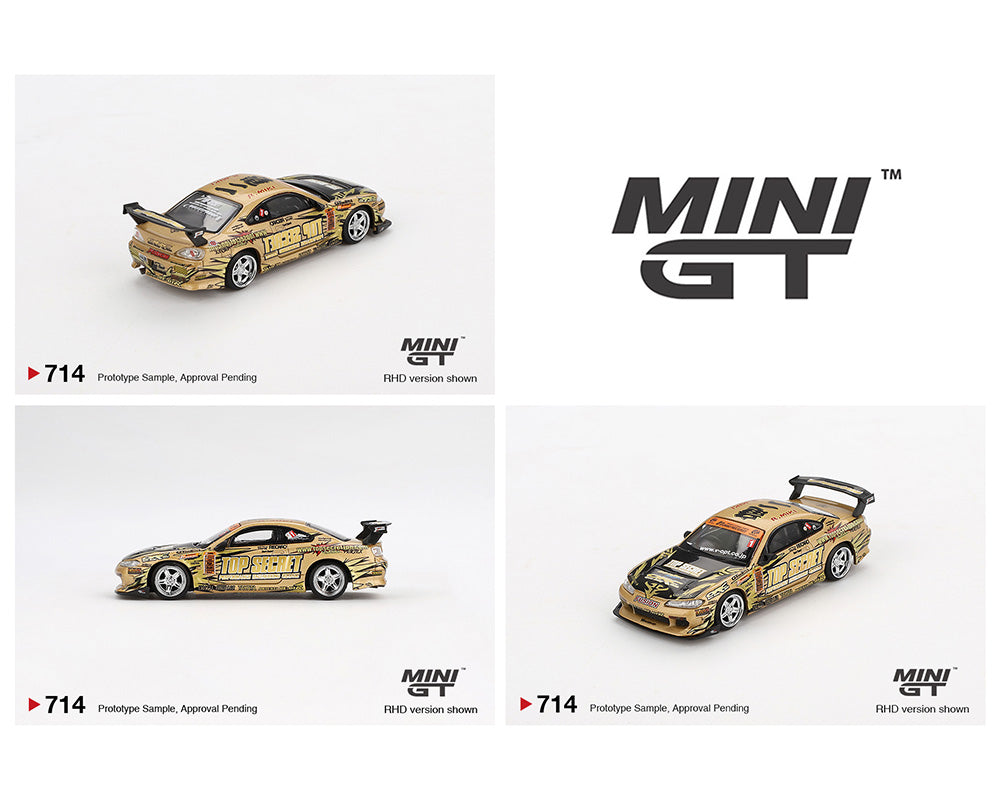 MINI GT 1/64 Nissan Silvia Top Secret (S15) TOP SECRET D1GP -GOLD