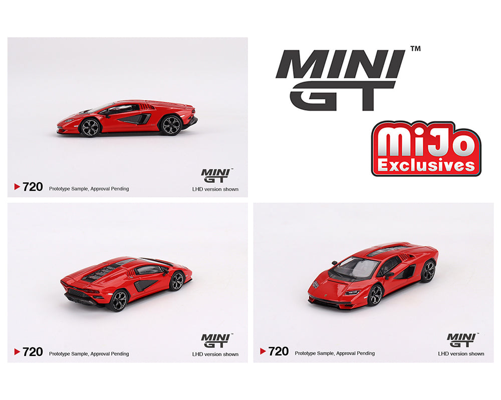 MINI GT 1/64 Lamborghini COUNTACH LPI 800-4 - ROSSO MARS - MIJO EXCLUSIVES