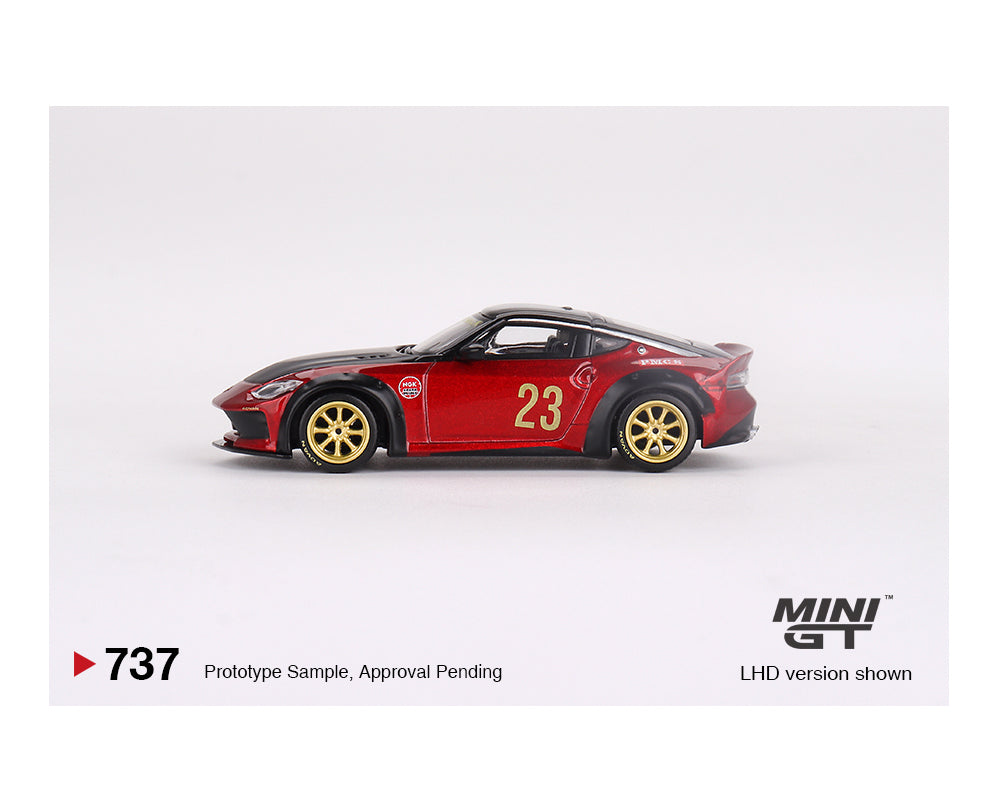 MINI GT 1/64 CLDC Magazine with Nissan Z LB Nation Works – M Red – China CLDC Exclusives