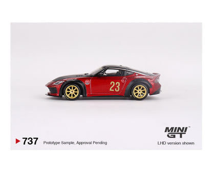 MINI GT 1/64 CLDC Magazine with Nissan Z LB Nation Works – M Red – China CLDC Exclusives