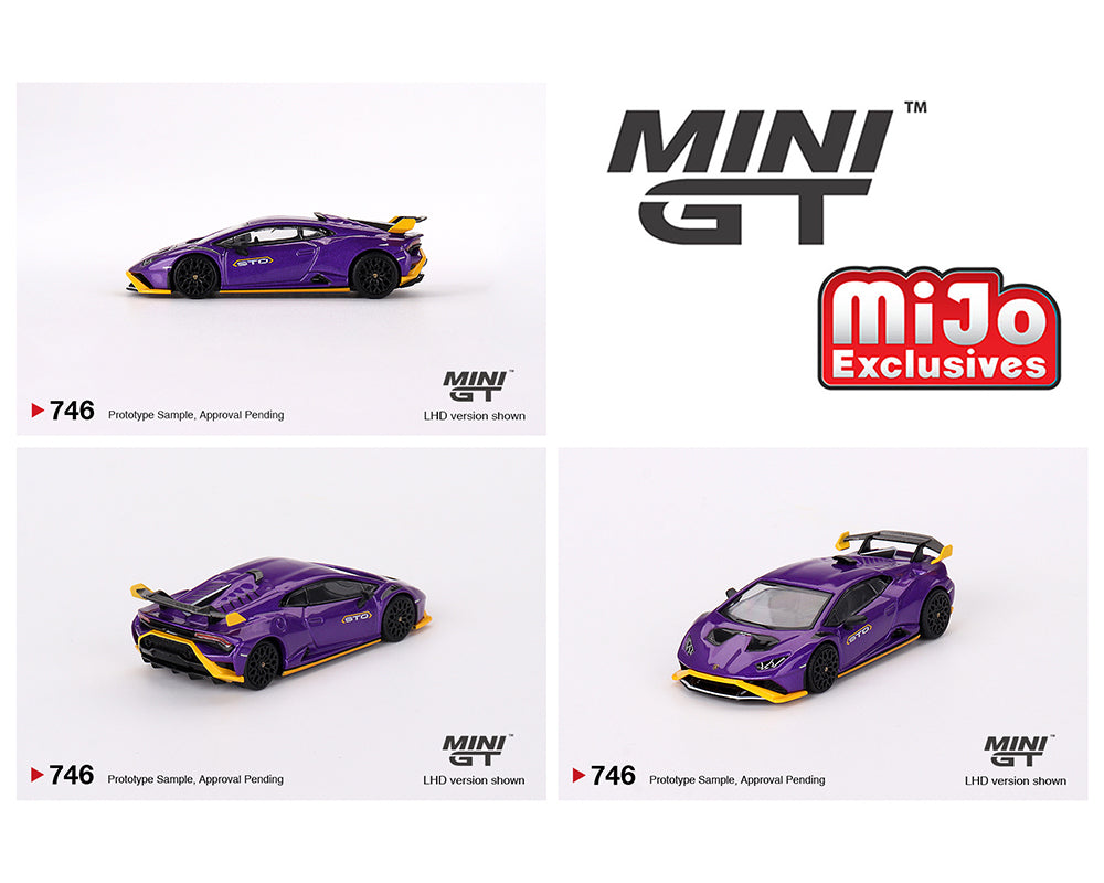 (PRE ORDER) MINI GT 1/64 Lamborghini Huracán STO – Viola Pasifae – Mijo Exclusives