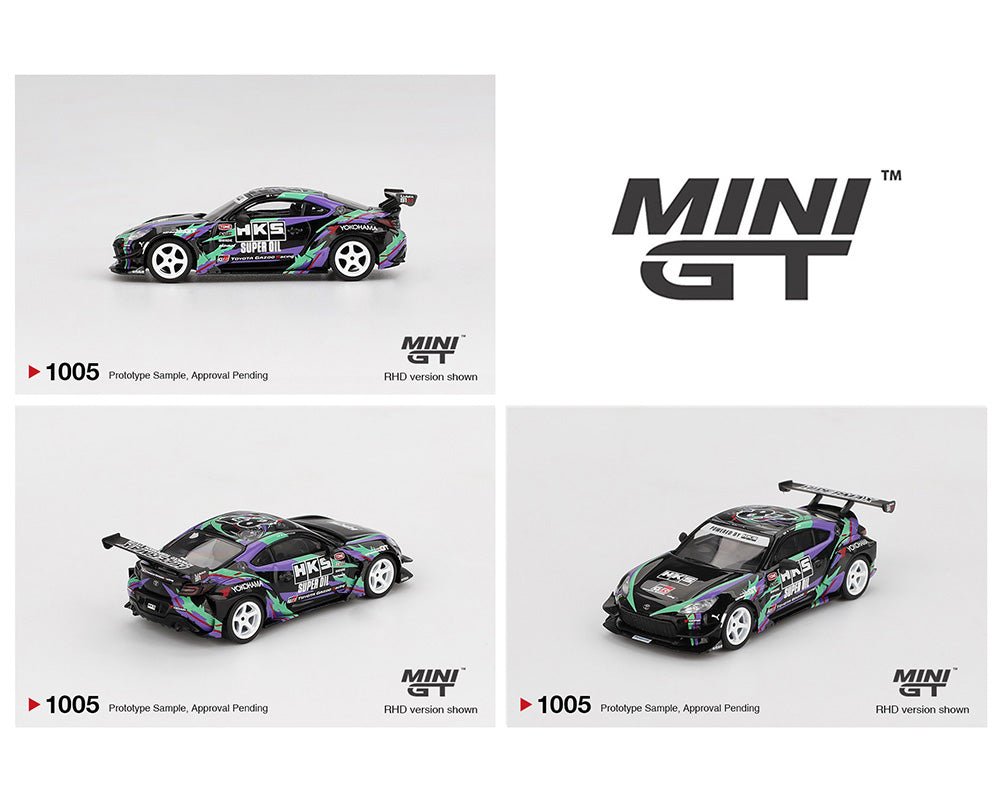 (PRE ORDER) MINI GT 1/64 Toyota GR86 HKS TYPE R 2022 Tokyo Auto Salon – Black