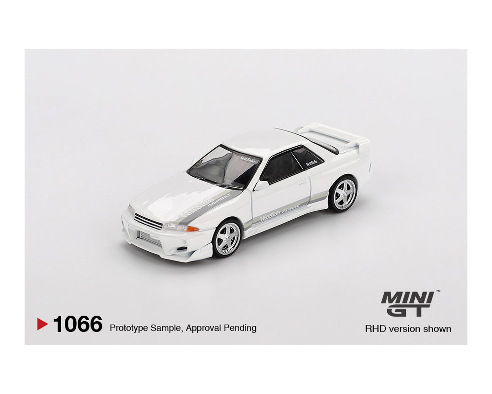 (COMING SOON) MINI GT 1/64 Nissan Skyline GT-R (R32) VeilSide Combat C-I White – Mijo Exclusives