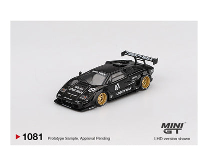 (COMING SOON) MINI GT 1/64 Lamborghini Countach LB-WORKS – Black – Mijo Exclusives