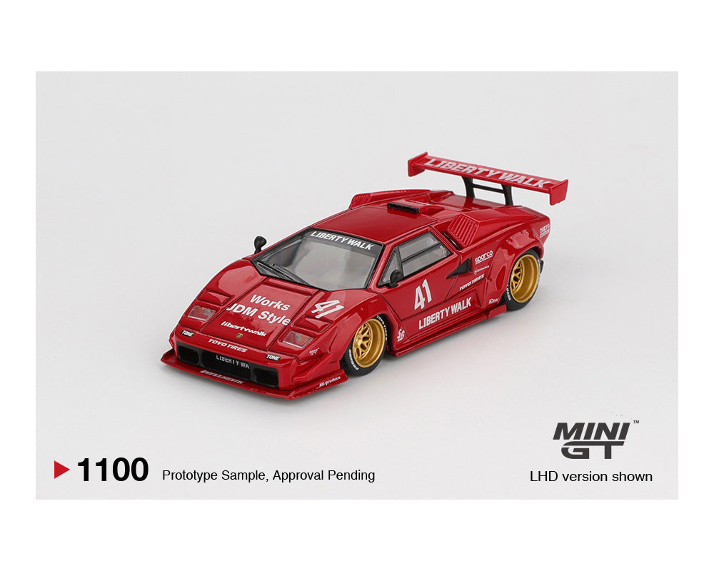 (COMING SOON) MINI GT 1/64 Lamborghini Countach LB-WORKS – Red