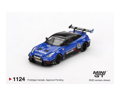 (COMING SOON) MINI GT 1/64 LB-Silhouette WORKS GT NISSAN 35GT-RR Ver.2 – Blue- Mijo Exclusives