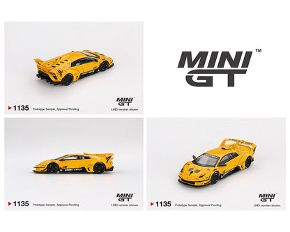 (COMING SOON) MINI GT 1/64 LB-Silhouette WORKS MURCIELAGO GT Evo – Yellow