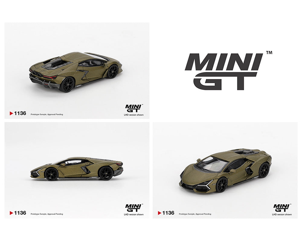 (COMING SOON) MINI GT 1/64 Lamborghini Revuelto – Verde Gea Matte Green