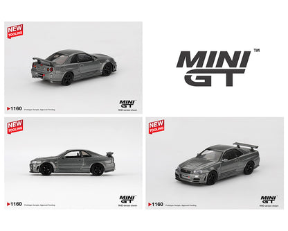 (COMING SOON) MINI GT 1/64 Nissan Skyline GT-R Dark Metal Gray (NISMO BNR34 CRS Version)