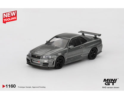(COMING SOON) MINI GT 1/64 Nissan Skyline GT-R Dark Metal Gray (NISMO BNR34 CRS Version)