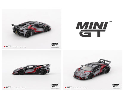 (COMING SOON) MINI GT 1/64 LB★WORKS Lamborghini Huracán GT RONIN – Grey