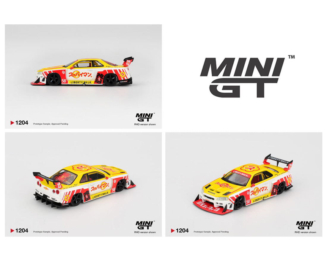 (COMING SOON) MINI GT 1/64 Nissan LB-ER34 Super Silhouette SKYLINE Suppaiman Okinawa