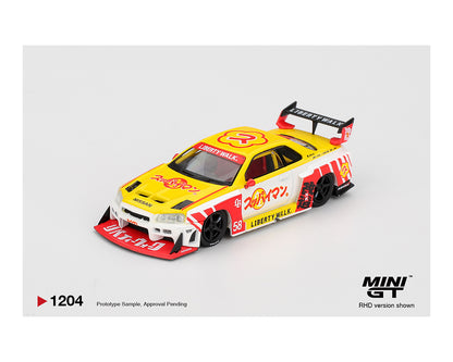 (COMING SOON) MINI GT 1/64 Nissan LB-ER34 Super Silhouette SKYLINE Suppaiman Okinawa