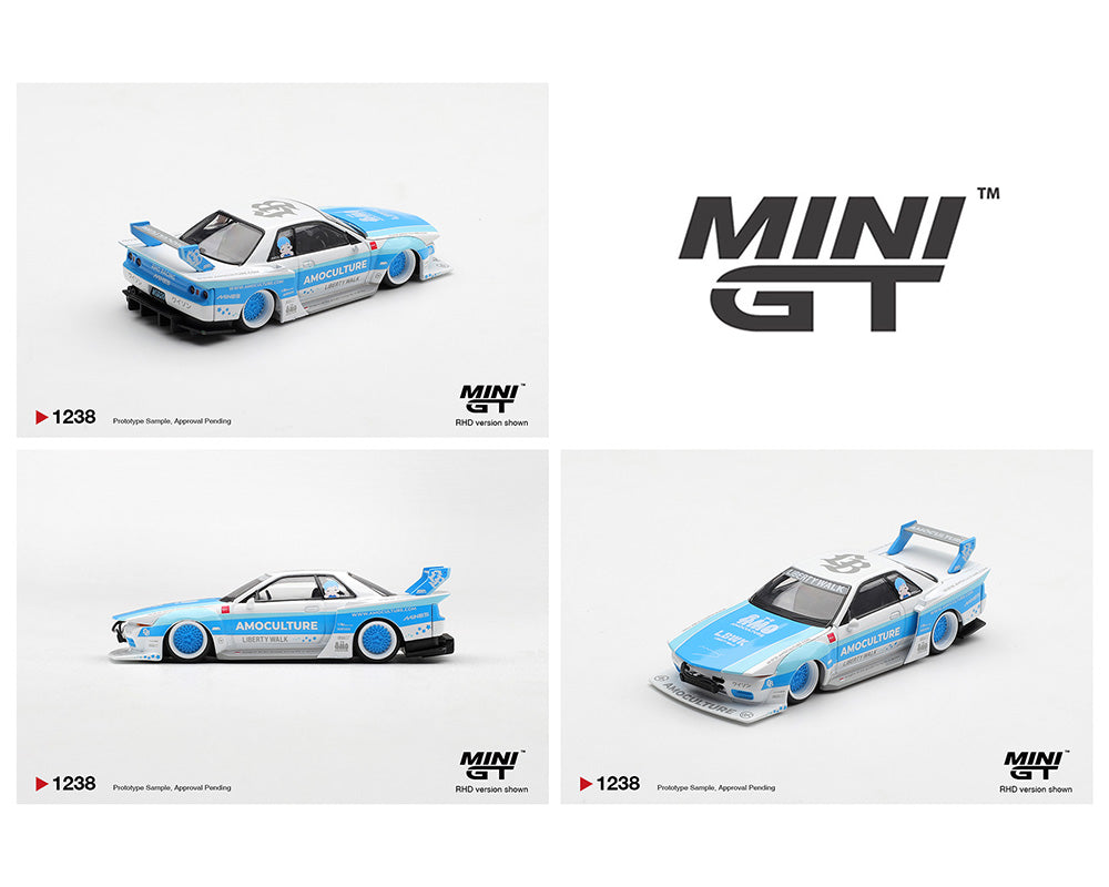 (COMING SOON) MINI GT 1/64 Nissan Skyline GT-R (R32) LBWK Kaido Works AMOCULTURE – Limited Edition