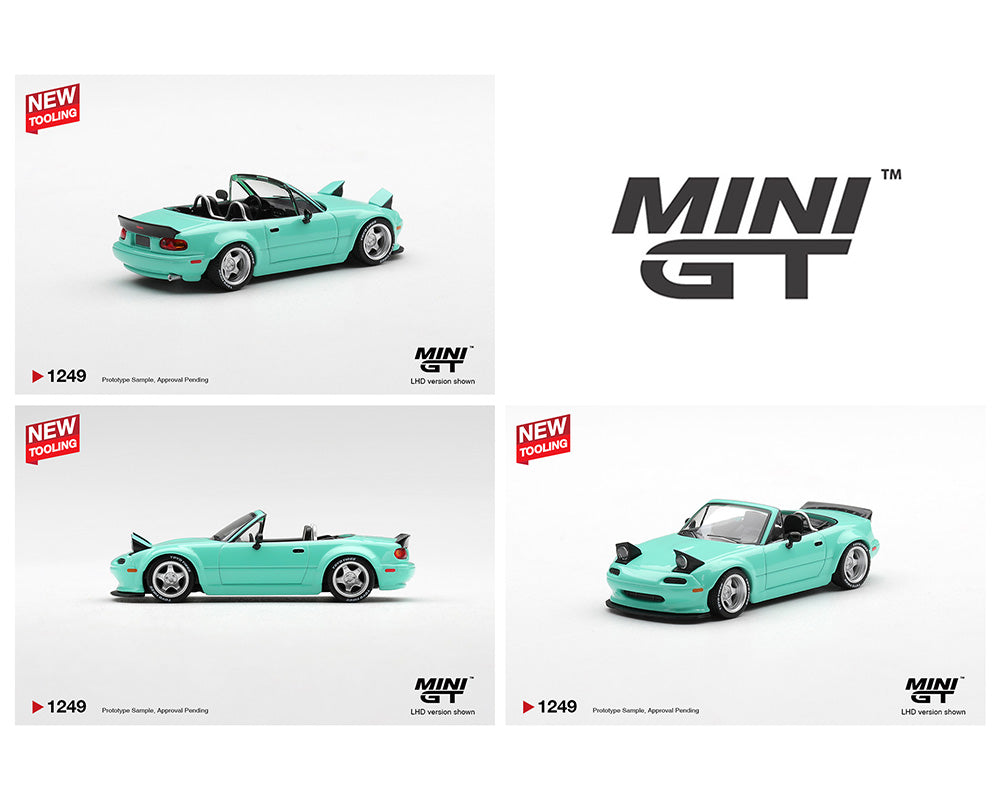 (COMING SOON) MINI GT 1/64 Mazda MX-5 (NA) Pandem – Mint Green – Limited Edition