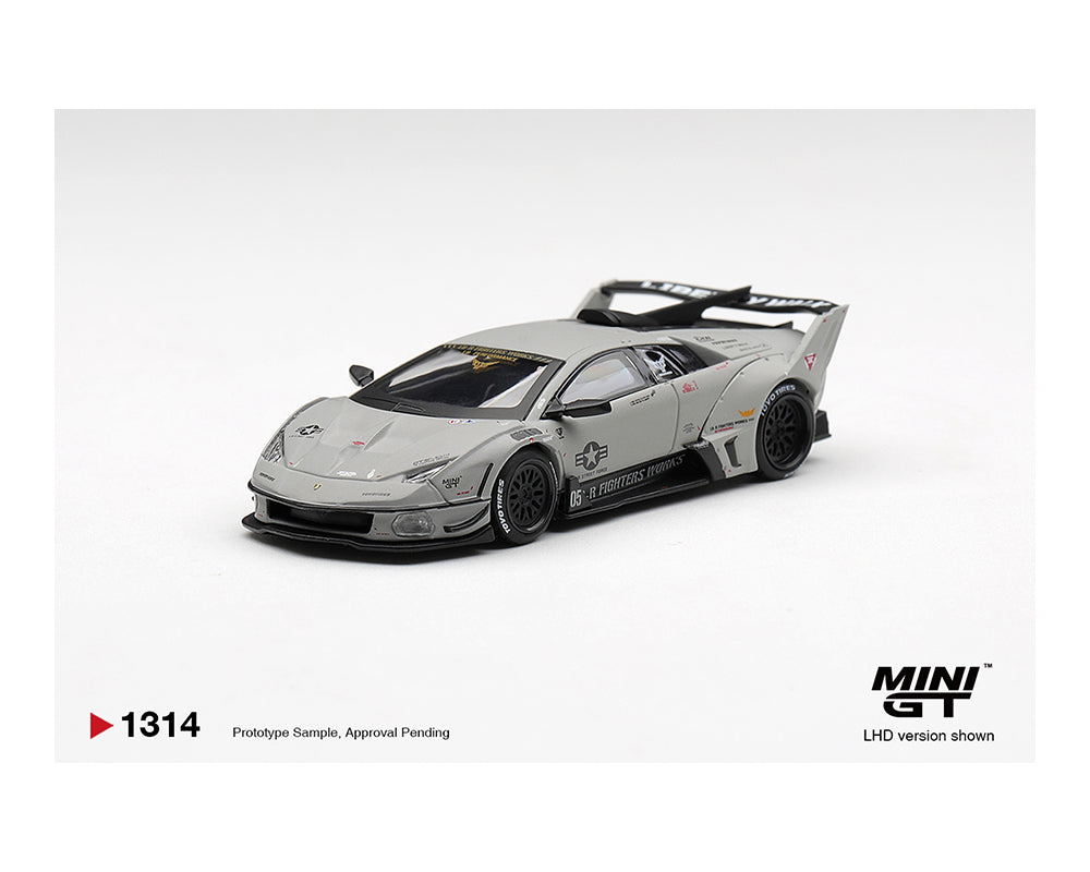 (COMING SOON) MINI GT 1/64 Lamborghini LB-Silhouette WORKS MURCIELAGO GT Evo Fighter – Grey – Limited Edition