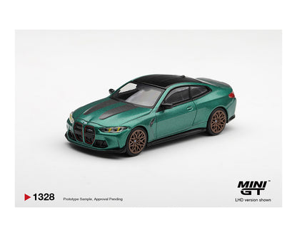 (COMING SOON) MINI GT 1/64 BMW M4 CS Frozen Isle of Man Green Metallic – Limited Edition