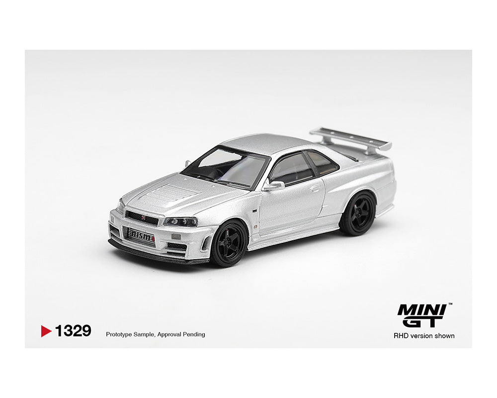 (COMING SOON) MINI GT 1/64 Nissan NISMO R34GT-R Z-tune Z-Tune Silver – Limited Edition