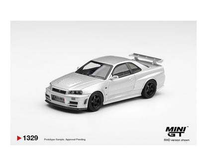 (COMING SOON) MINI GT 1/64 Nissan NISMO R34GT-R Z-tune Z-Tune Silver – Limited Edition