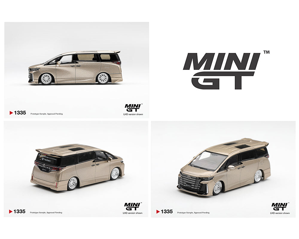 (COMING SOON) MINI GT 1/64 Toyota Vellfire 40 KUHL – Gold Metallic- Limited Edition