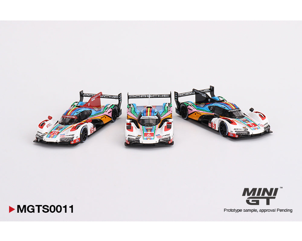 (PRE ORDER) Mini GT 1:64 Porsche 963 Porsche Penske Motorsport 2023 24 Hrs. of Le Mans 3 Cars Set Limited Edition