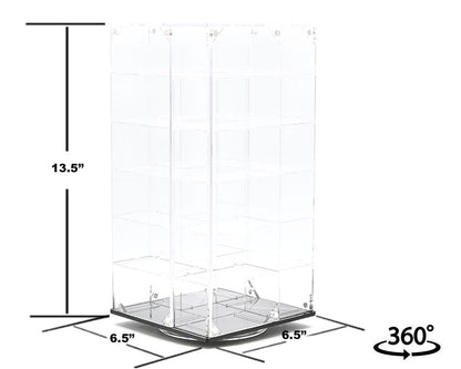 SHOWCASE 1/64 24-Cars Display Desk Top Spinner with Cover (6.5″x 6.5″x13.5″) – Mijo Exclusives