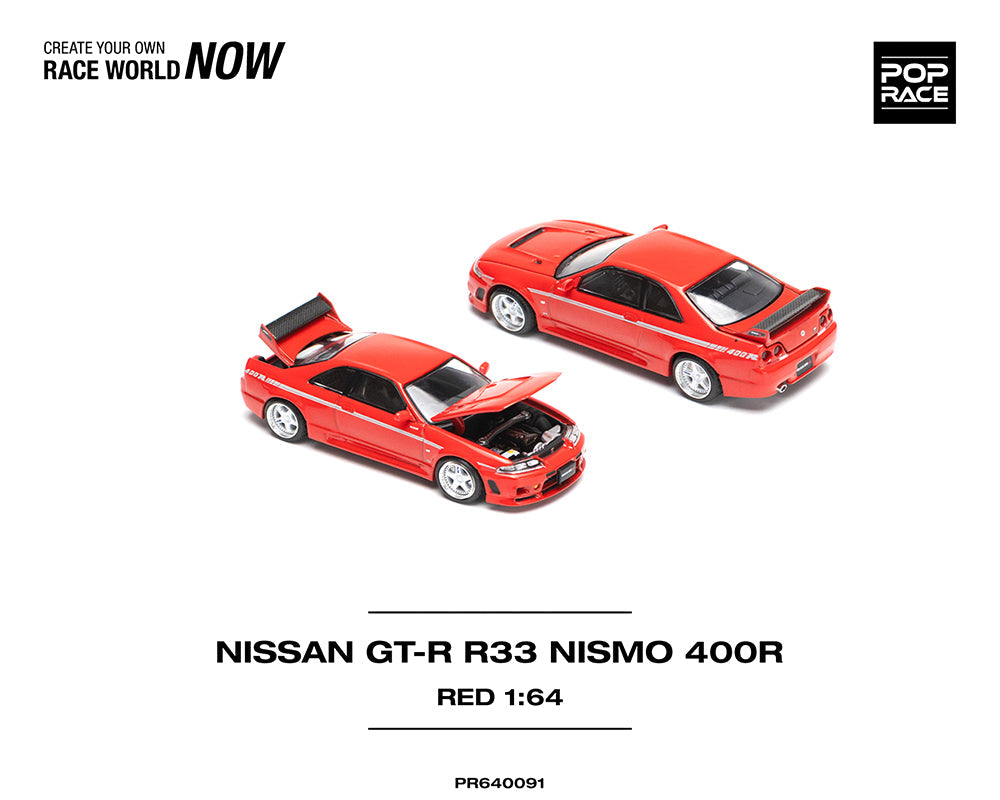 (PRE ORDER) POP RACE 1/64 Nissan GT-R R33 Nismo 400R
