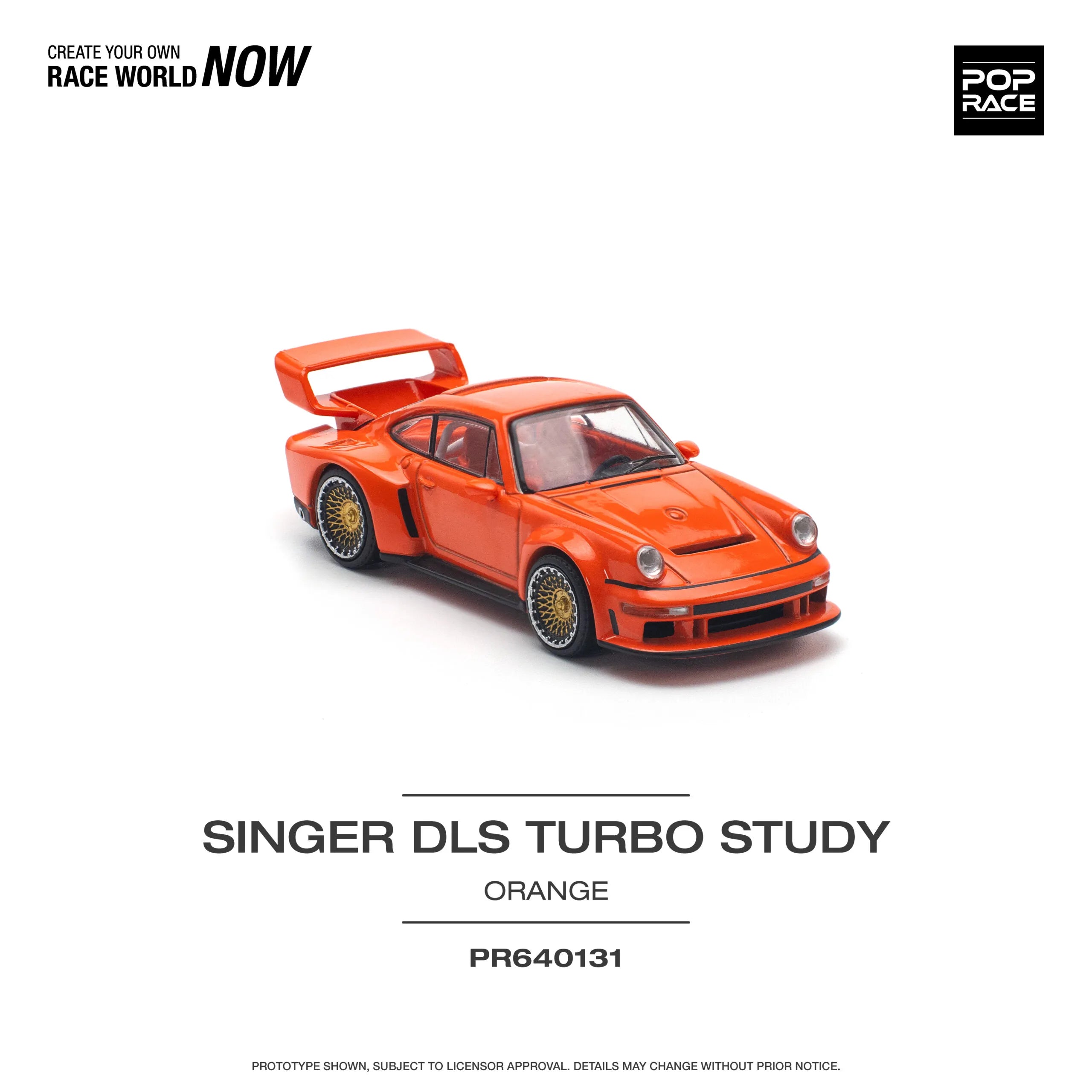 POP RACE 1/64  SINGER DLS TURBO (TRACK) – Orange