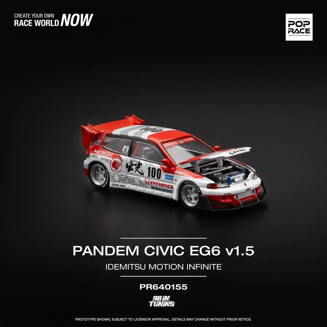 POP RACE 1/64 Pandem Civic EG6 V1.5 IDE Event Cars 