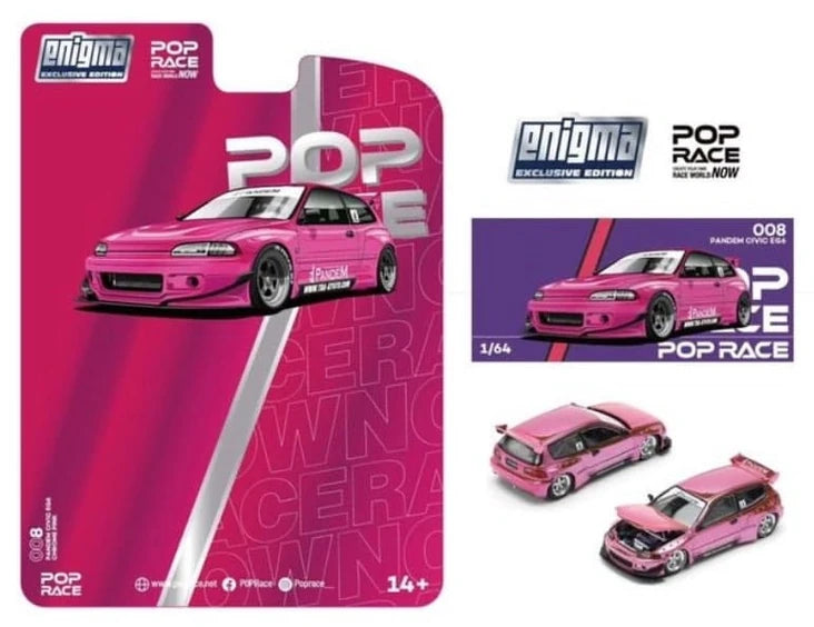 (COMING SOON) POP RACE 1/64 Pandem Civic EG6 – Pink