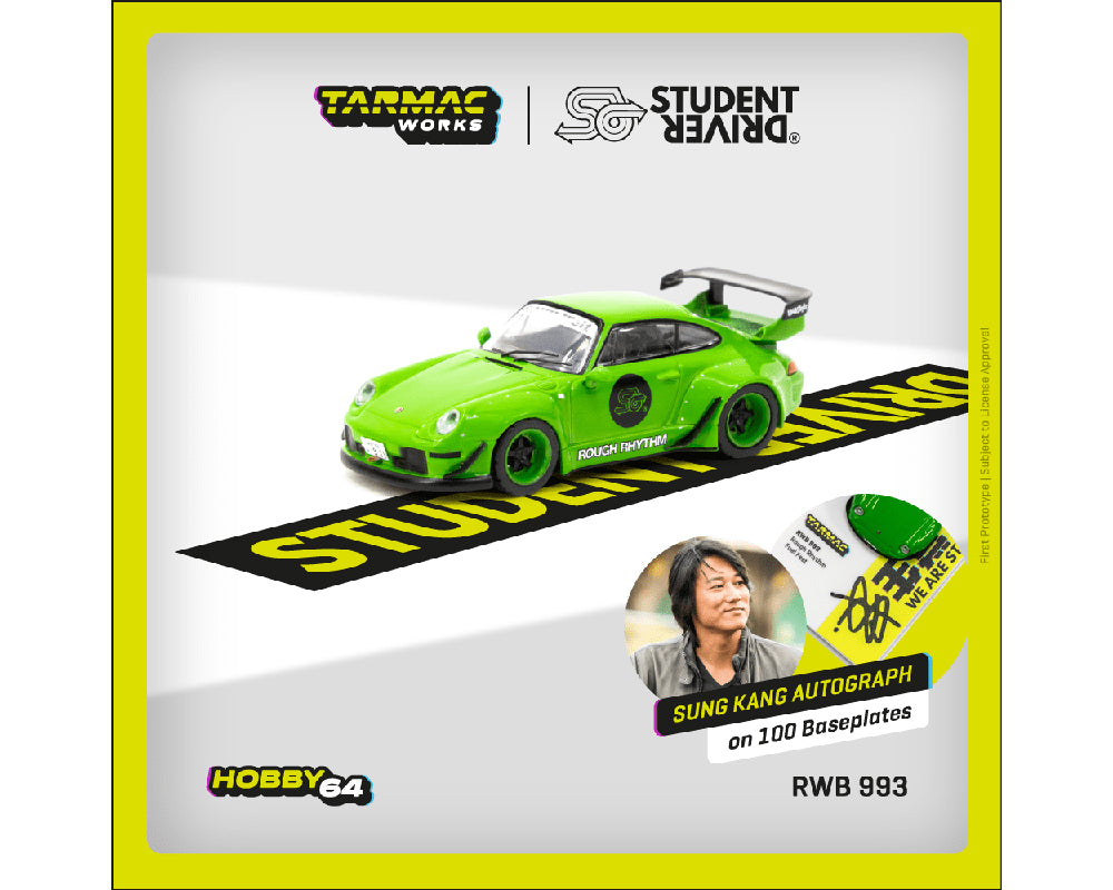 Tarmac Works 1:64 RWB 993 Rough Rhythm Fuel Fest Student Driver – Green – Hobby64