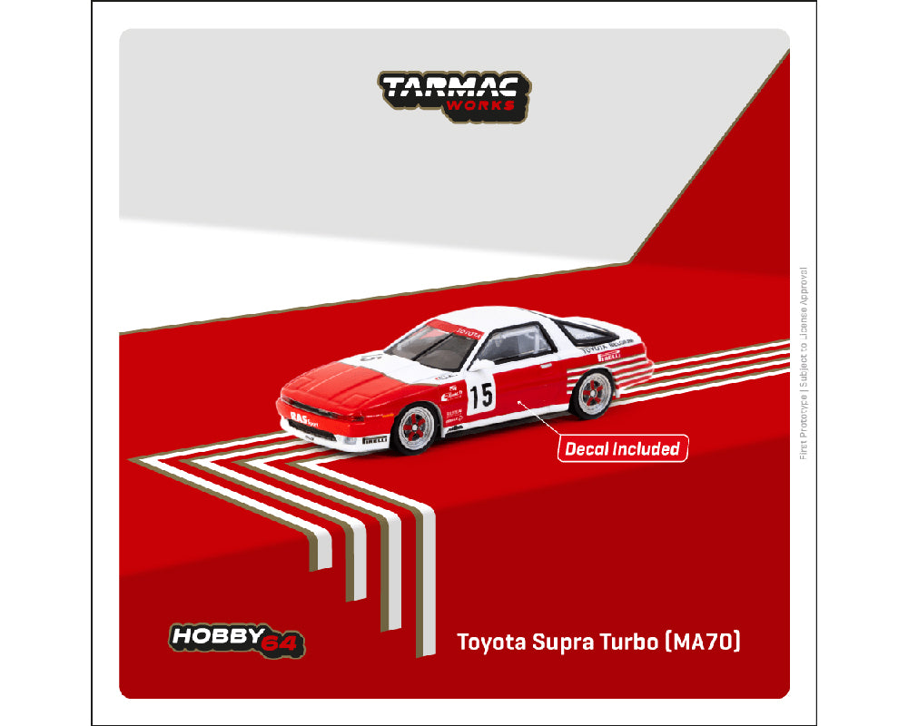 (PRE ORDER) Tarmac Works 1:64 Toyota Supra Turbo (MA70) ETCC 1987 M. Micangeli / E. Calderari – Hobby64