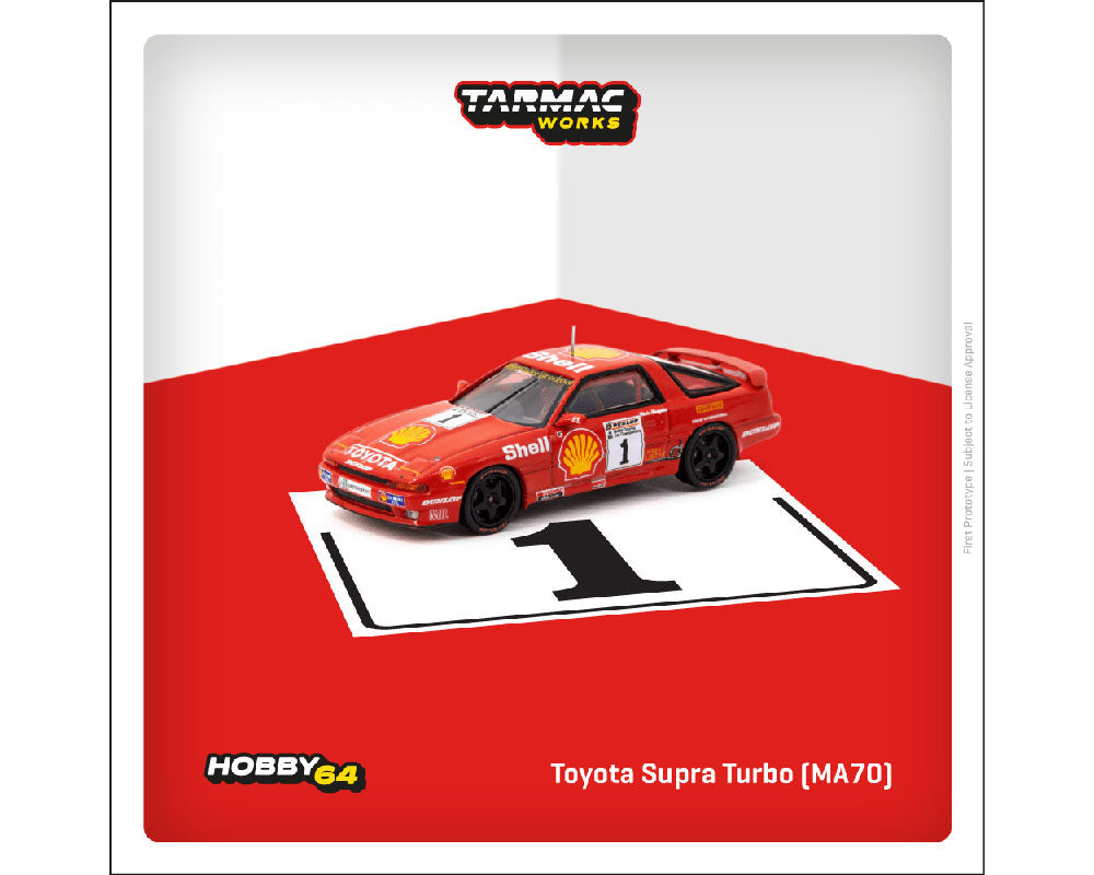 (PRE ORDER) Tarmac Works 1/64 Toyota Supra Turbo (MA70) – Red – Hobby64